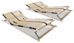 Lamelové rošty do postele 2 ks 28 lamel 7 zón 70 x 200 cm 3051414