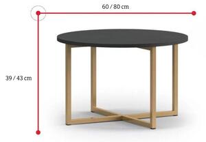 Konferenční stolek MULA 2, 80x43x80, portlandský jasan
