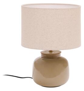 Béžová keramická stolní lampa s textilním stínidlem (výška 40 cm) Tay – Kave Home
