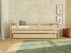 Úložný dřevěný šuplík STORAGE pod postel na kolečkách - Bílá, 55x190 cm (pod postel o délce 200 cm)