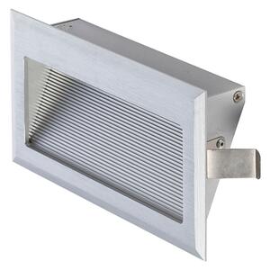 Zápustné LED svítidlo INTRO L, česaný hliník, 3 W, teplá bílá 3000 K, 350 mA