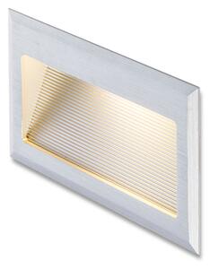 Zápustné LED svítidlo INTRO L, česaný hliník, 3 W, teplá bílá 3000 K, 350 mA