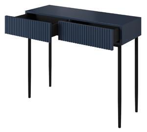 Toaletní/konzolový stolek Nicole 100 cm - tmavě modrá / černé nožky