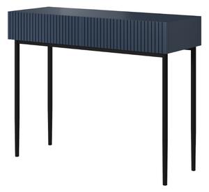 Moderní Toaletní stolek Nicole - Tmavě modrý MDF / černé nožičky