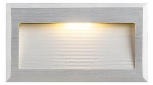 Zápustné LED svítidlo INTRO L, česaný hliník, 3 W, teplá bílá 3000 K, 350 mA