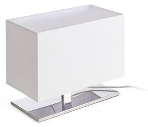 Stolní lampa PLAZA S, bílá/chrom, patice E27, 15 W