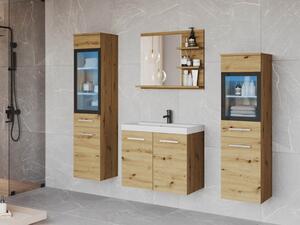Koupelnový nábytek Apogon I, Barva: dub artisan, Sifon k umyvadlu: ne, Osvětlení: osvětlení LED RGB - barevné, Baterie: ne Mirjan24 5903211380389