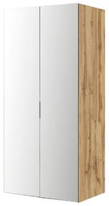 Skříň dvoudveřová se zrcadlem 100 cm Modus Dub Appalache AL