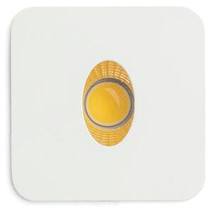 Zápustné LED svítidlo RIO SQ O, bílé, 3 W, teplá bílá 3000 K