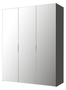 Skříň třídveřová se zrcadlem 150 cm Modus Korpus Antracit AL
