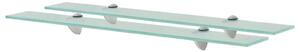 Plovoucí police 2 ks sklo 70 x 20 cm 8 mm 3051522