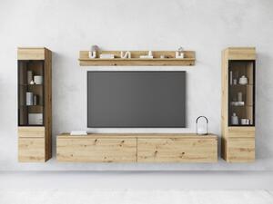 Nábytek do obývacího pokoje Sawoti II, Barva: dub artisan, Osvětlení: bez osvětlení 5903211380679