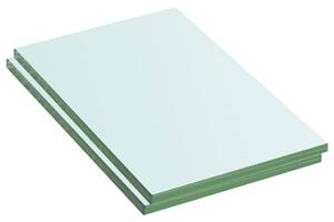 Policové desky 2 ks sklo čiré 20 x 12 cm 3051542