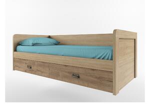 Jednolůžková postel 90 cm Danica (madura + dub wellington) (s roštem). Vlastní profesionální přeprava až k Vám domů 1052858