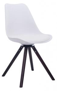 Jídelní / konferenční židle Lona otočná, ořech podnož kulatá, bílá