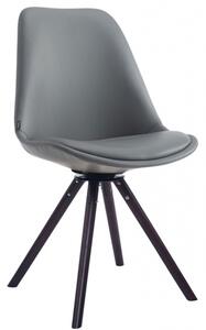 Jídelní / konferenční židle Kailas otočná, ořech podnož kulatá, šedá