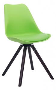 Jídelní / konferenční židle Lona otočná, ořech podnož kulatá, zelená