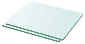 Policové desky 2 ks sklo čiré 30 x 20 cm 3051549