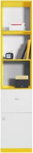 Skříň Mobi MO5 Barva: bílý lux + žlutá