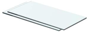 Policové desky 2 ks sklo čiré 40 x 15 cm 3051553