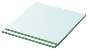 Policové desky 2 ks sklo čiré 30 x 30 cm 3051551