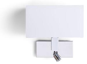 Nástěnné svítidlo PLAZA s LED bodovkou, bílá/chrom, patice E27, 15 + 3 W, teplá bílá 3000 K