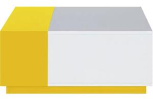 Konferenční stolek Mobi MO16 Barva: bílý lux + žlutá