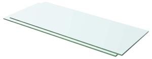 Policové desky 2 ks sklo čiré 60 x 20 cm 3051564