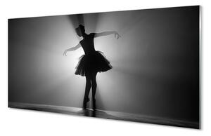 Obraz na skle Baletka šedé pozadí 100x50 cm