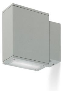 Venkovní nástěnné LED svítidlo DIXIE 4x12, stříbrnošedé, 2× 3 W, teplá bílá 3000 K, IP54