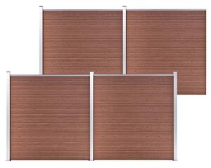 Zahradní plot WPC 699 x 186 cm hnědý 3053209
