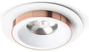 Zápustné LED svítidlo SHARM R I, bílá měď, 10 W, teplá bílá 3000 K