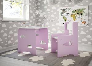 Stůl a židle mráček - růžová