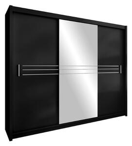 Šatní skříň Hawana Barva korpusu: Černá, Rozměry: 250 cm