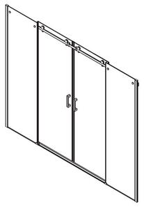 GELCO - DRAGON sprchové dveře 1800mm, čiré sklo, GD4810