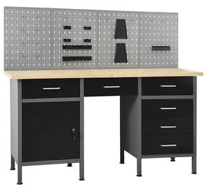 Pracovní stůl se čtyřmi nástěnnými panely 3053429
