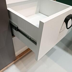 KEVIN | psací stůl 8 | 120 cm | dub artisan/grafit/bílá