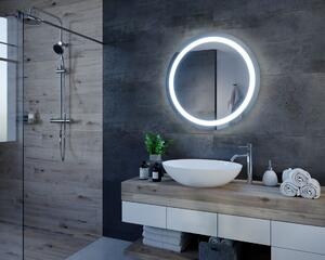 Kulaté zrcadlo do koupelny s LED osvětlením C4