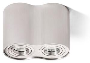 Stropní svítidlo MILANO II, česaný hliník, patice GU10, 2× 35 W