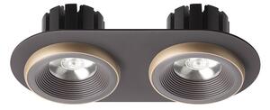 Zápustné LED svítidlo SHARM R II, hnědá/perleťová/zlatá, 2× 10 W, teplá bílá 3000 K