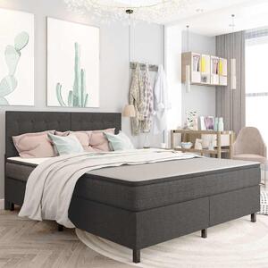 Postel boxspring tmavě šedá textil 160 x 200 cm 3054795