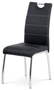 Jídelní židle DENIELE potah černá ekokůže