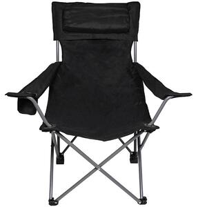 Židle skládací campingová De Lux černá