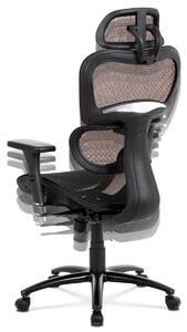 Kancelářská židle, synchronní mech., černá MESH, kovový kříž - KA-A188 BK