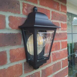 Elstead Venkovní nástěnné svítidlo Deco Lane, černá, lucerna, hliník, IP44, stmívatelný, Černá, Hliník, Námořnický