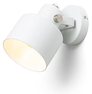 Přisazené nástěnné svítidlo CELEIA, matná bílá/matný nikl, patice E27, 11 W
