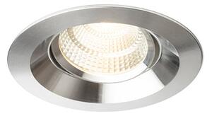 Zápustné LED svítidlo SPARKLE, leštěný hliník, 5 W, teplá bílá 3000 K