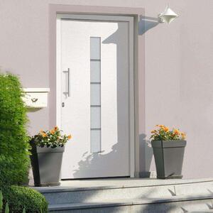 Vchodové dveře hliník a PVC bílé 100 x 210 cm 3056810