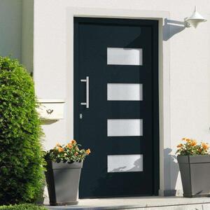 Vchodové dveře hliník a PVC antracitové 100 x 200 cm 3056827