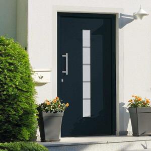 Vchodové dveře hliník a PVC antracitové 110 x 210 cm 3056817